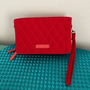 Vera Bradley Wallet Wristlet Microfiber Tango Red NWOT